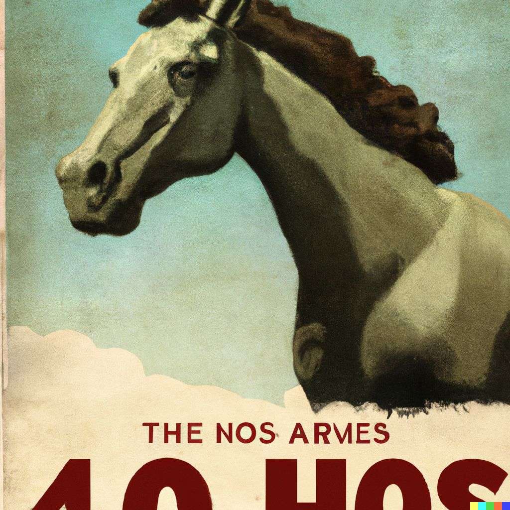 a horse, movie poster from the '40s